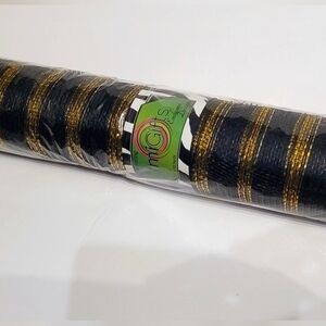 Decorative Trim Netting Black & Gold 21" x 10 Yards